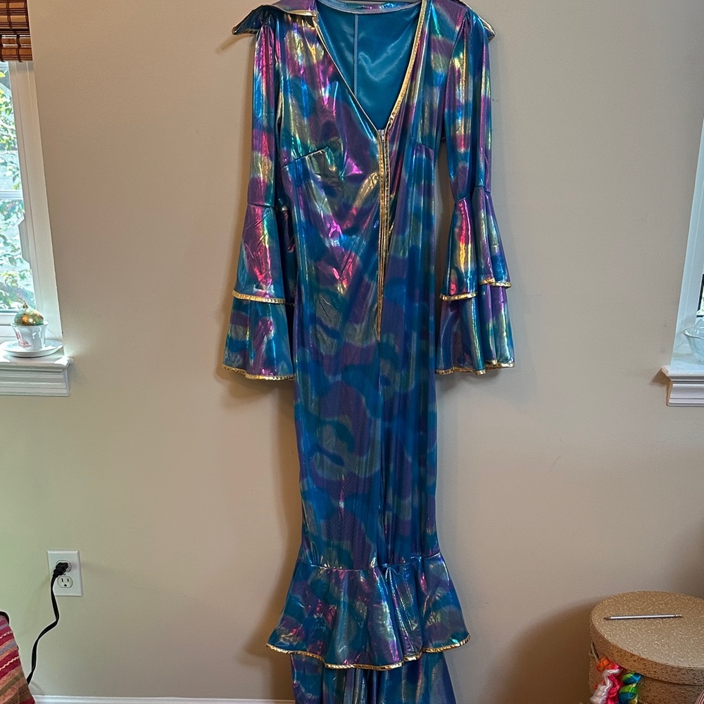 🌀 Forum Novelties Hippy/Disco Costume Jumpsuit – Size M/L – Iridescent